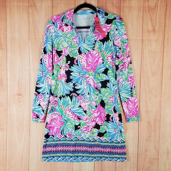 Lilly Pulitzer Dresses & Skirts - Lilly Pulitzer Brickell Dress Womens XS Pink Floral Print Nylon Stretch Upf 50+